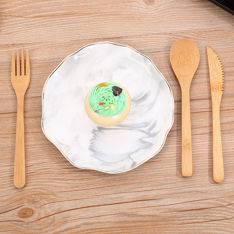 Eco-Friendly Bamboo Cutlery Set – Knife, Fork & Spoon