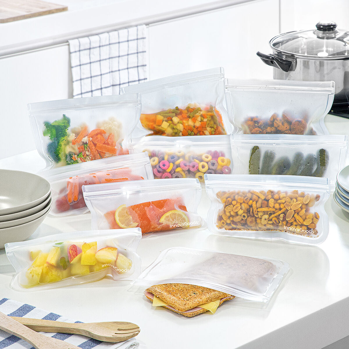 Reusable Food Bag Set 10 Pieces